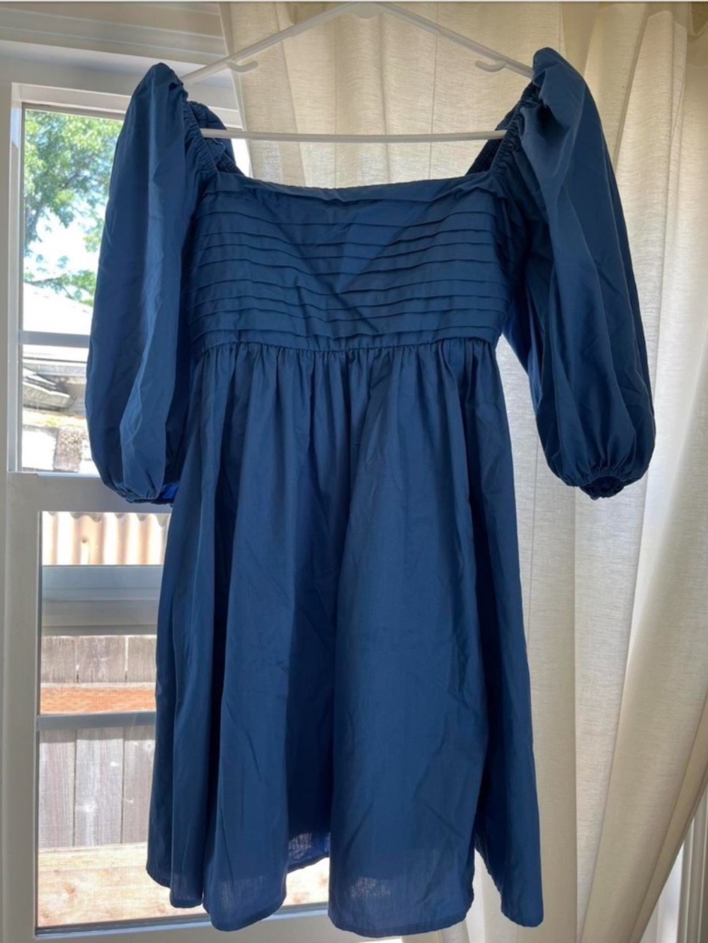 Abercrombie Emerson Poplin Puff Sleeve Mini Dress